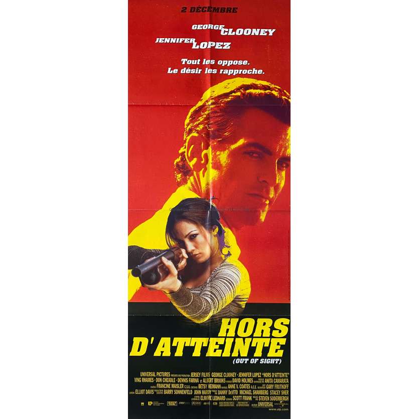 HORS D'ATTEINTE Affiche de film- 60x160 cm. - 1998 - George Clooney, Jennifer Lopez, Steven Soderbergh