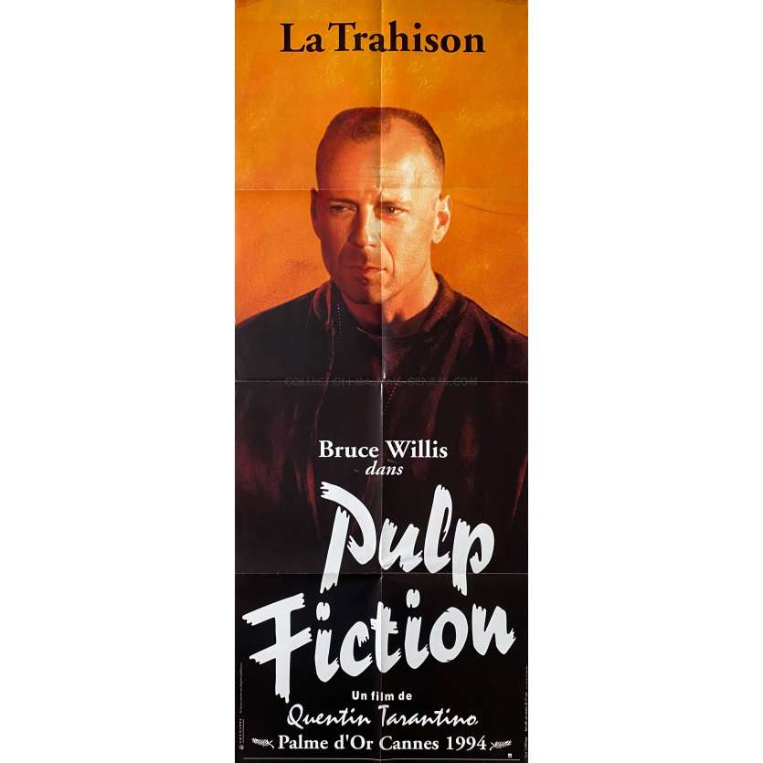 PULP FICTION Affiche de film- 60x160 cm. - 1994 - Uma Thurman, Quentin Tarantino