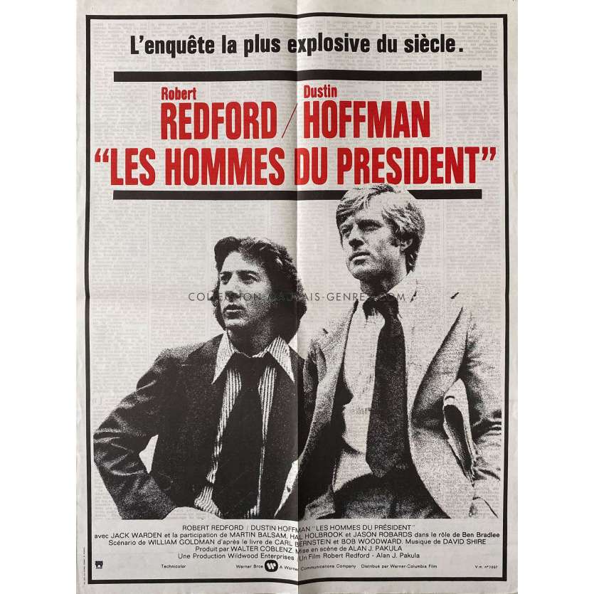 LES HOMMES DU PRESIDENT Affiche de film- 60x80 cm. - 1976 - Dustin Hoffman, Robert Redford, Alan J. Pakula