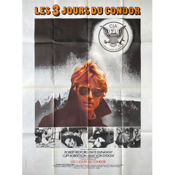 THE 3 DAYS OF THE CONDOR Movie Poster- 47x63 in. - 1975 - Sydney Pollack, Robert Redford