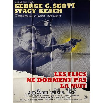 LES FLICS NE DORMENT PAS LA NUIT Affiche de film- 120x160 cm. - 1972 - Stacy Keach, Richard Fleischer