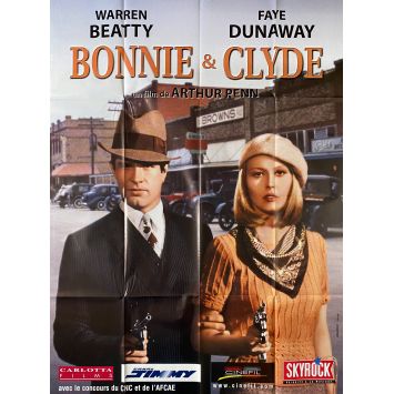 BONNIE AND CLYDE Affiche de film- 120x160 cm. - 1967/R1980 - Warren Beatty, Arthur Penn