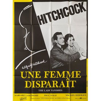 UNE FEMME DISPARAIT Affiche de film- 120x160 cm. - 1938/R1980 - Margaret Lockwood, Alfred Hitchcock