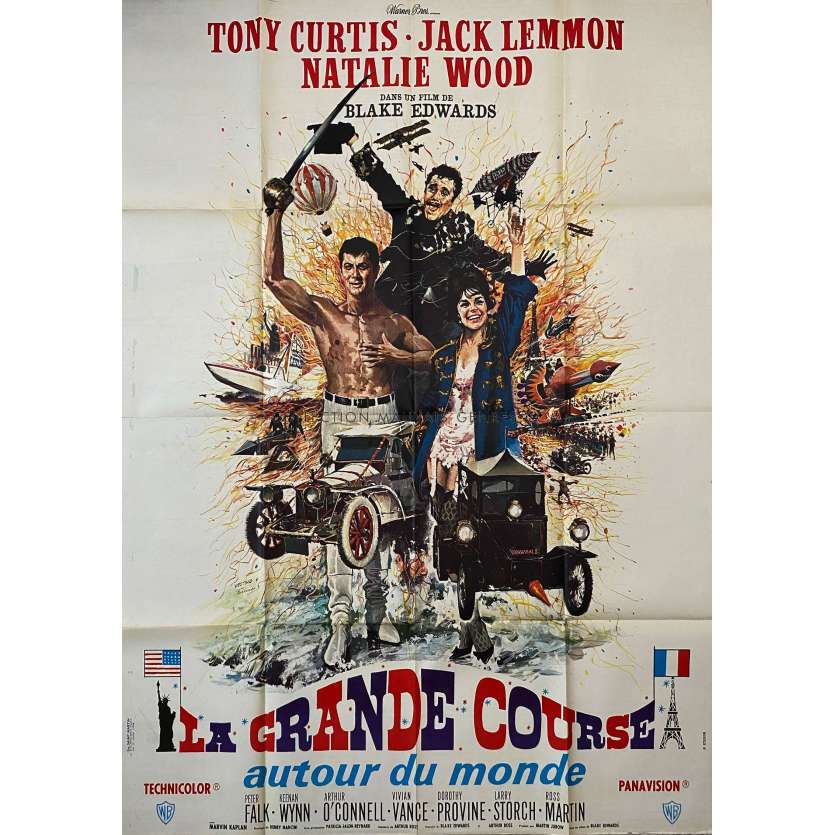 THE GREAT RACE French Movie Poster - 47x63 in. - 1965 Style B