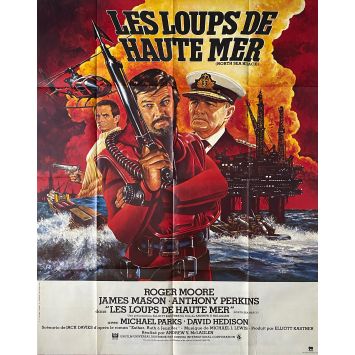 LES LOUPS DE HAUTE MER affiche de film- 120x160 cm. - 1980 - Roger Moore, Andrew V. McLaglen