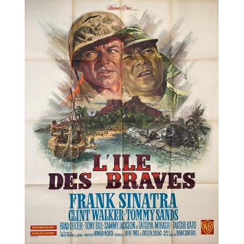 L'ILE DES BRAVES affiche de film- 120x160 cm. - 1965 - Tatsuya Mihashi, Frank Sinatra