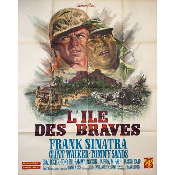 NONE BUT THE BRAVE Movie Poster- 47x63 in. - 1965 - Frank Sinatra, Tatsuya Mihashi