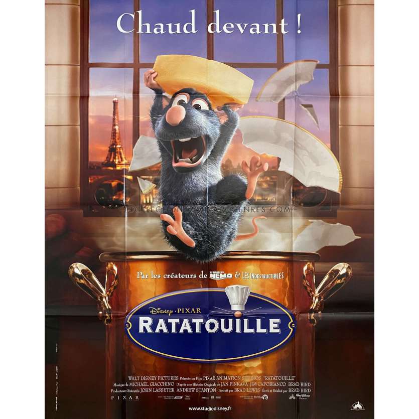 RATATOUILLE affiche de film Prev. - 120x160 cm. - 2007 - Brad Bird, Walt Disney
