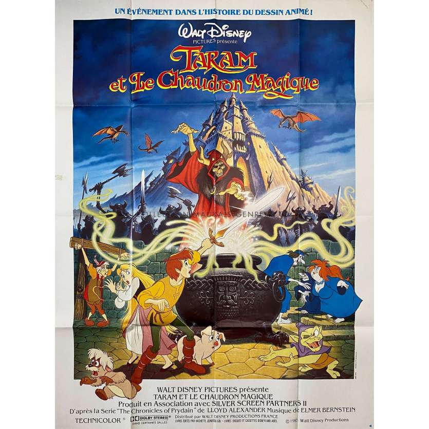 TARAM ET LE CHAUDRON MAGIQUE affiche de film- 120x160 cm. - 1985 - Freddie Jones, Walt Disney