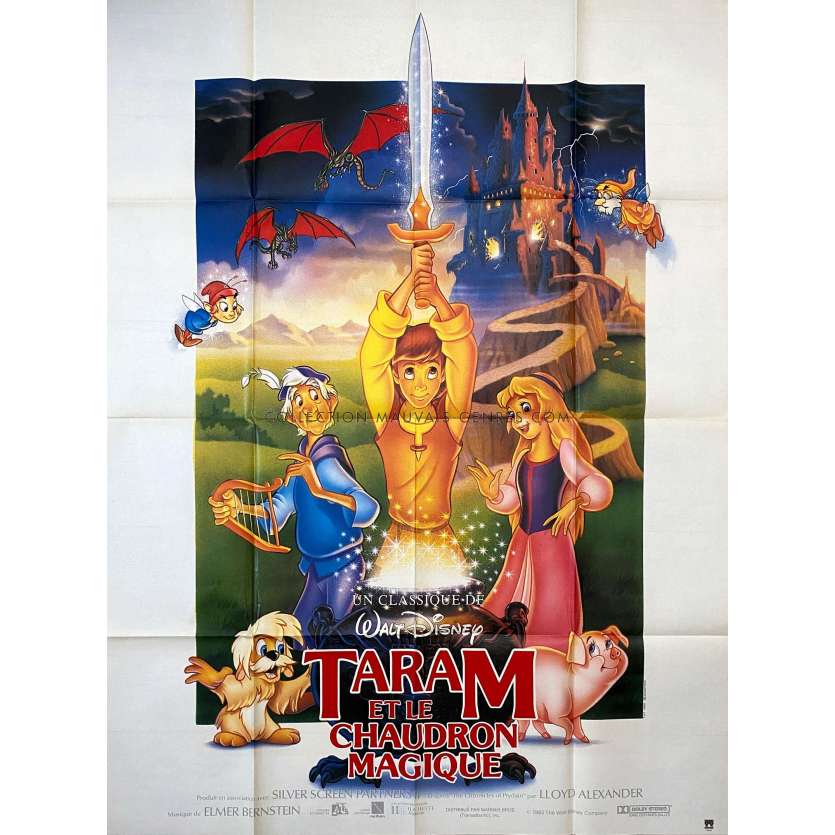 TARAM ET LE CHAUDRON MAGIQUE affiche de film Prev. - 120x160 cm. - 1985 - Freddie Jones, Walt Disney