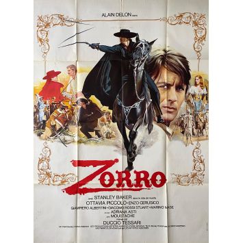 ZORRO Movie Poster- 47x63 in. - 1975 - Duccio Tessari, Alain Delon ZORRO Movie Poster- 47x63 in. - 1975 - Duccio Tessari, Alain Delon