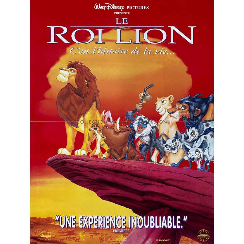LE ROI LION affiche de film- 40x54 cm. - 1994 - Matthew Broderick, Walt Disney