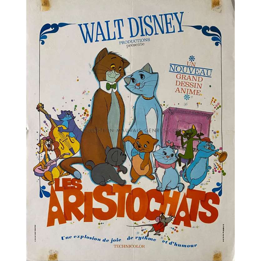 LES ARISTOCHATS affiche de film- 40x54 cm. - 1970 - Phil Harris, Walt Disney