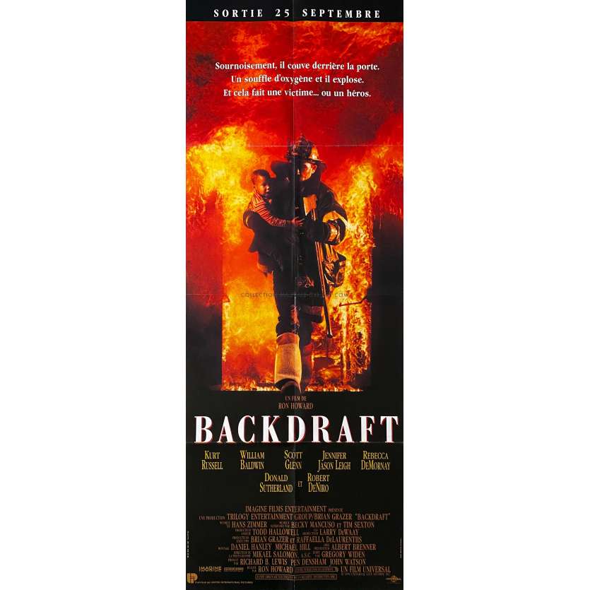 BACKDRAFT Movie Poster- 23x63 in. - 1991 - Ron Howard, Kurt Russel