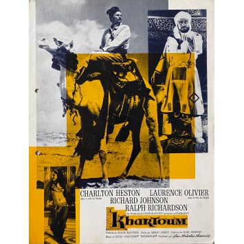 KHARTOUM Herald 4 pages. - 10x12 in. - 1966 - Basil Dearden, Charlton Heston