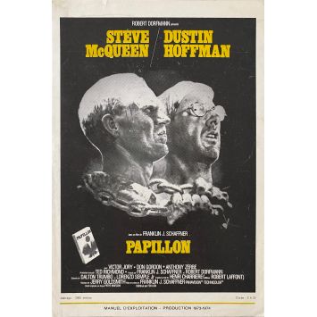 PAPILLON Herald- 9x12 in. - 1973 - Franklin J. Schaffner, Steve McQueen
