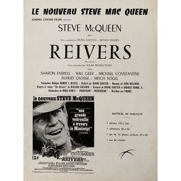 REIVERS synopsis- 21x30 cm. - 1969 - Steve McQueen, Mark Rydell