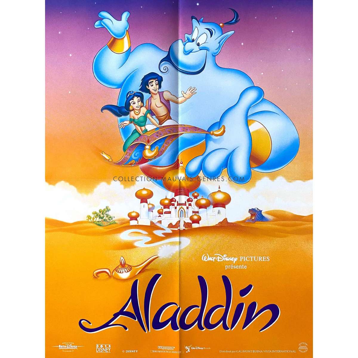 ALADDIN French Movie Poster - 15x21 in. - 1992