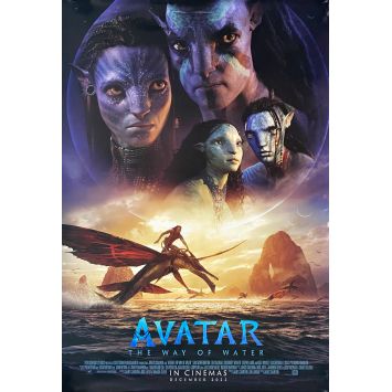 AVATAR LA VOIE DE L'EAU affiche de film Inter. - 69x102 cm. - 2022 - Kate Winslet, James Cameron