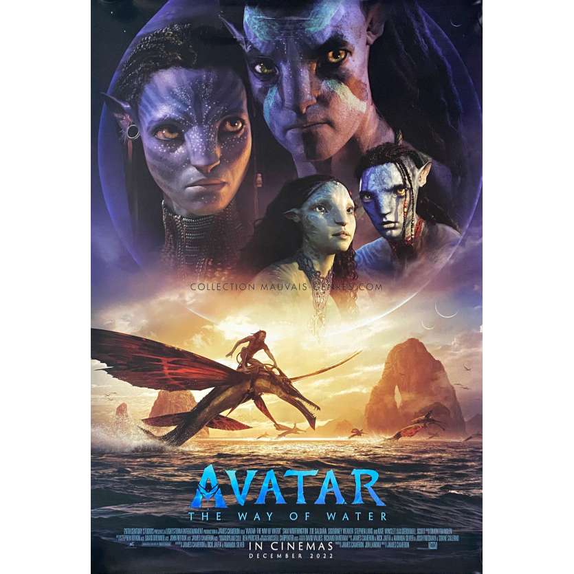 AVATAR THE WAY OF WATER Movie Poster Intl. - 27x40 in. - 2022 - James Cameron, Kate Winslet