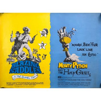 BLAZING SADDLES / HOLY GRAIL Movie Poster- 30x40 in. - 1974 - Mel Brooks, Monty Python