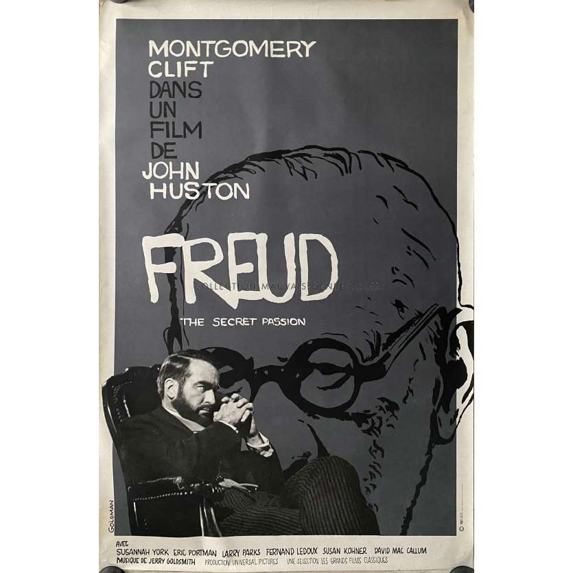 FREUD PASSIONS SECRETES affiche de film- 80x120 cm. - 1962 - Montgomery Clift, John Huston