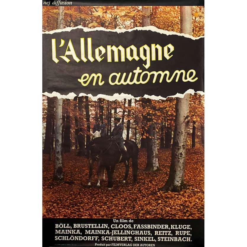 L'ALLEMAGNE EN AUTOMNE affiche de film- 80x120 cm. - 1978 - Wolfgang Bächler, Rainer Werner Fassbinder