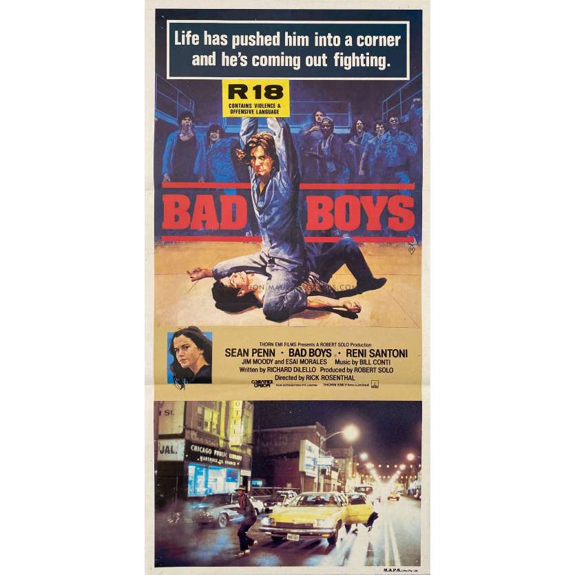 BAD BOYS Affiche de film- 33x78 cm. - 1995 - Will Smith, Michael Bay