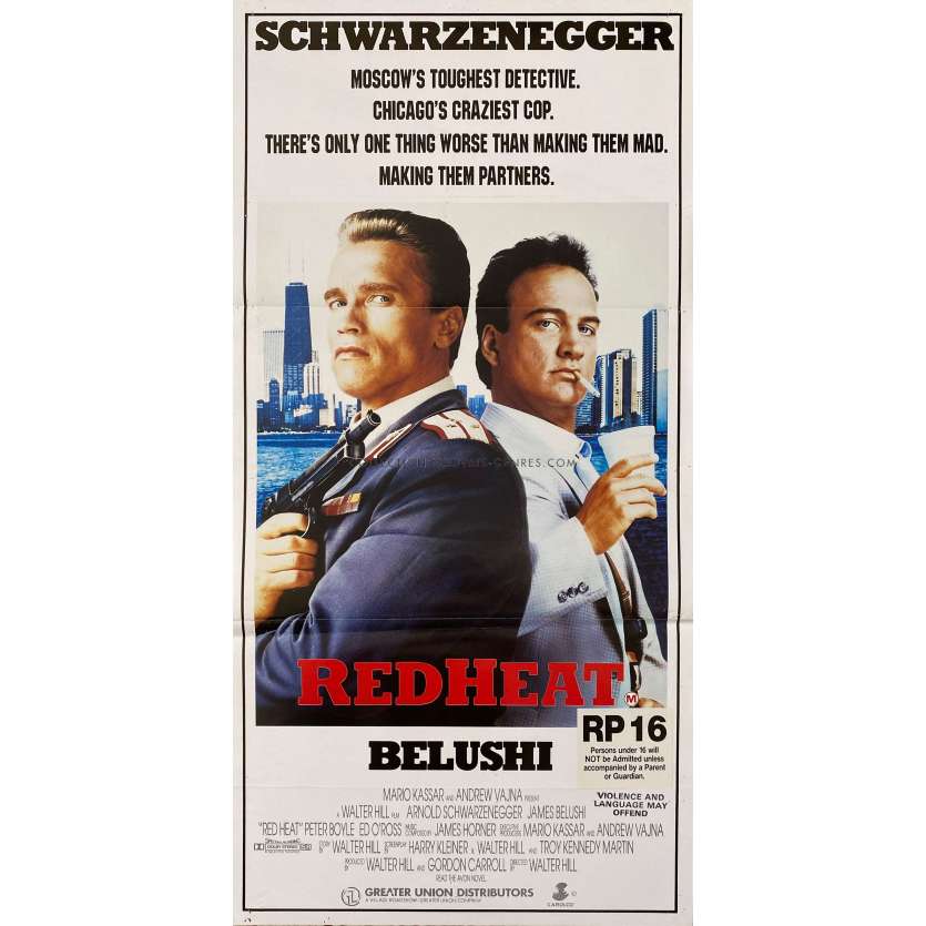 DOUBLE DETENTE Affiche de film- 33x78 cm. - 1988 - Arnold Schwarzenegger, Walter Hill