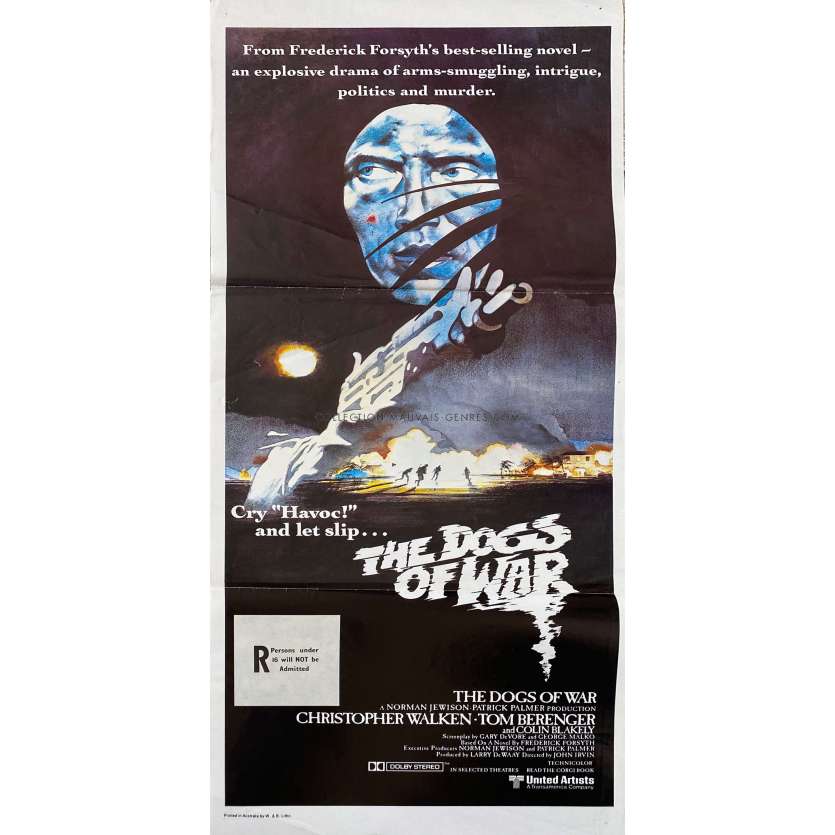 LES CHIENS DE GUERRE Affiche de film- 33x78 cm. - 1980 - Christopher Walken, John Irvin