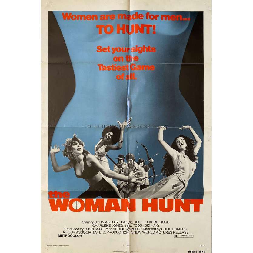THE WOMAN HUNT Movie Poster- 14x36 in. - 1972 - Eddie Romero, Sid Haig