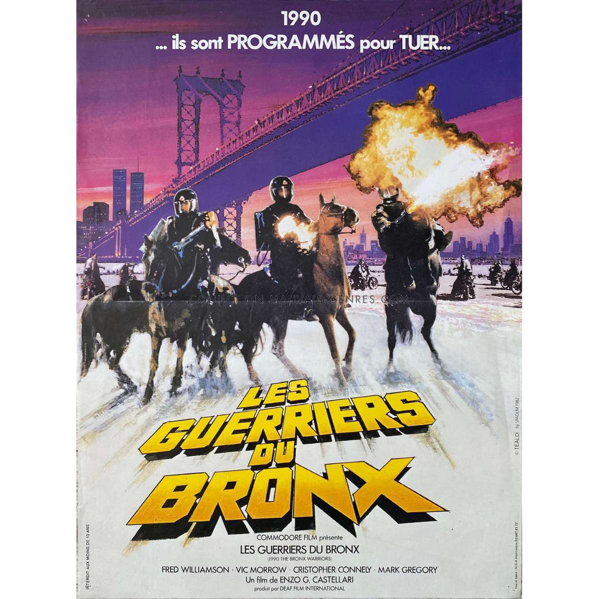 Affiche de cinéma française de LES GUERRIERS DU BRONX 40x54 cm.