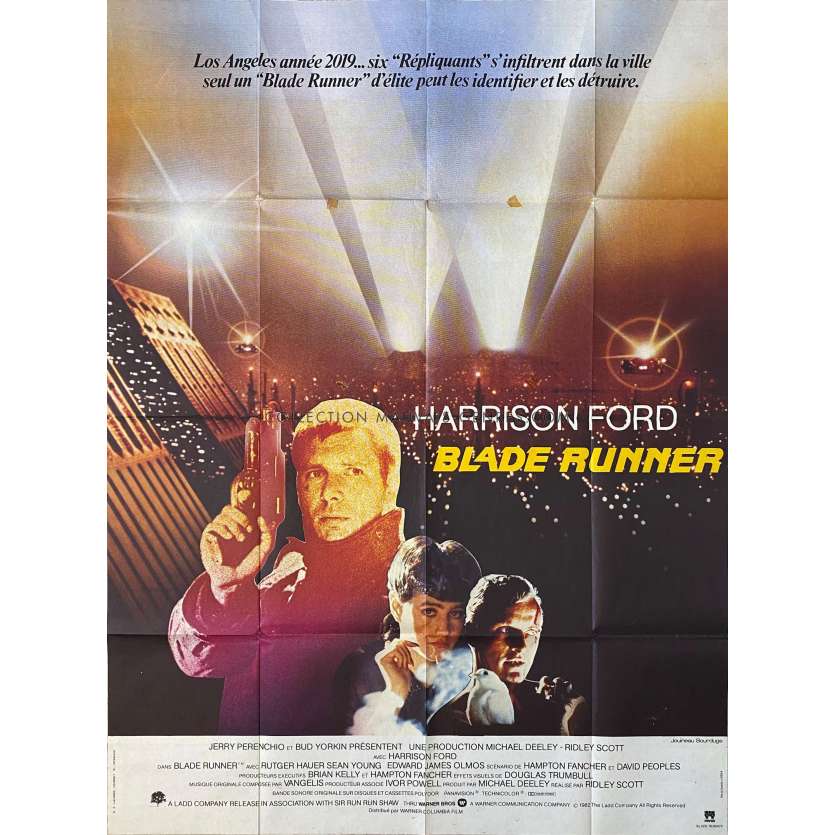 BLADE RUNNER Movie Poster- 47x63 in. - 1982 - Ridley Scott, Harrison Ford