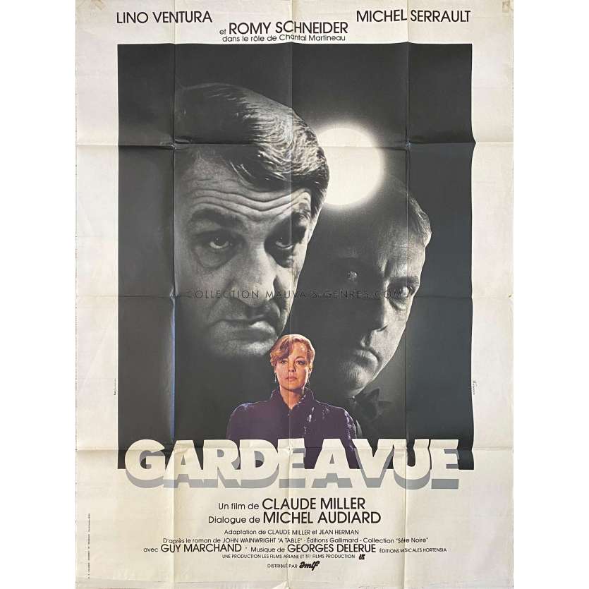 GARDE A VUE affiche de film- 120x160 cm. - 1981 - Lino Ventura, Michel Serrault, Romy Schneider, Claude Miller