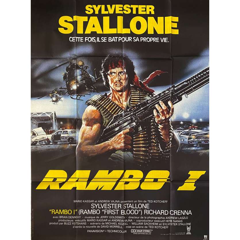 RAMBO Affiche de film- 120x160 cm. - 1982/R1985 - Sylvester Stallone, Ted Kotcheff