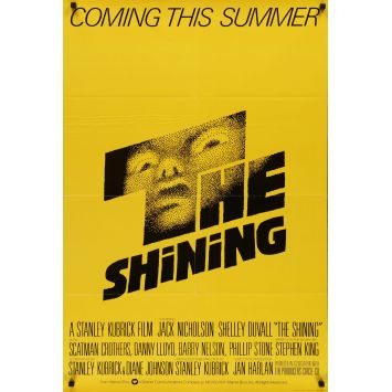 THE SHINING Movie Poster Adv. - 27x40 in. - 1980 - Stanley Kubrick, Jack Nicholson