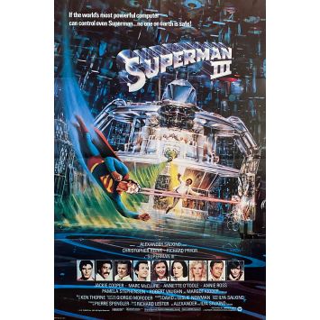 SUPERMAN 3 Movie Poster- 27x41 in. - 1983 - Richard Lester, Christopher Reeves SUPERMAN 3 Movie Poster- 27x41 in. - 1983 - Richard Lester, Christopher Reeves