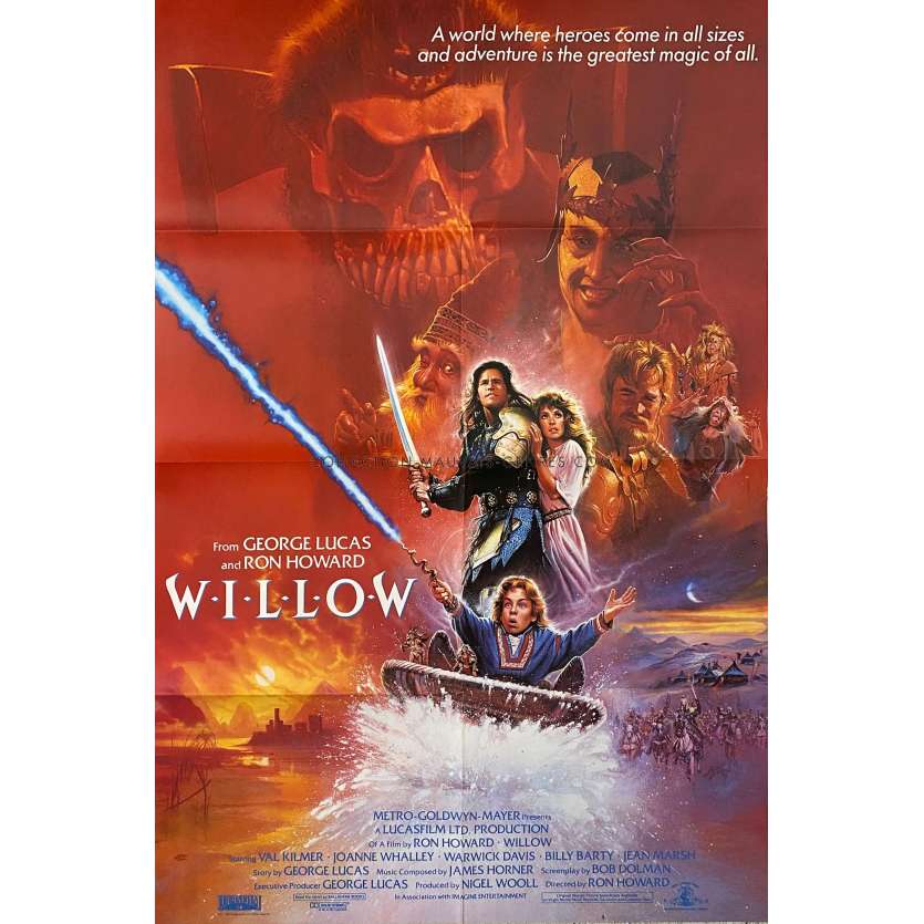 WILLOW Movie Poster- 27x41 in. - 1988 - Ron Howard, Val Kilmer