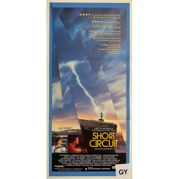 SHORT CIRCUIT Affiche de film- 33x78 cm. - 1986 - Steve Guttenberg, John Badham