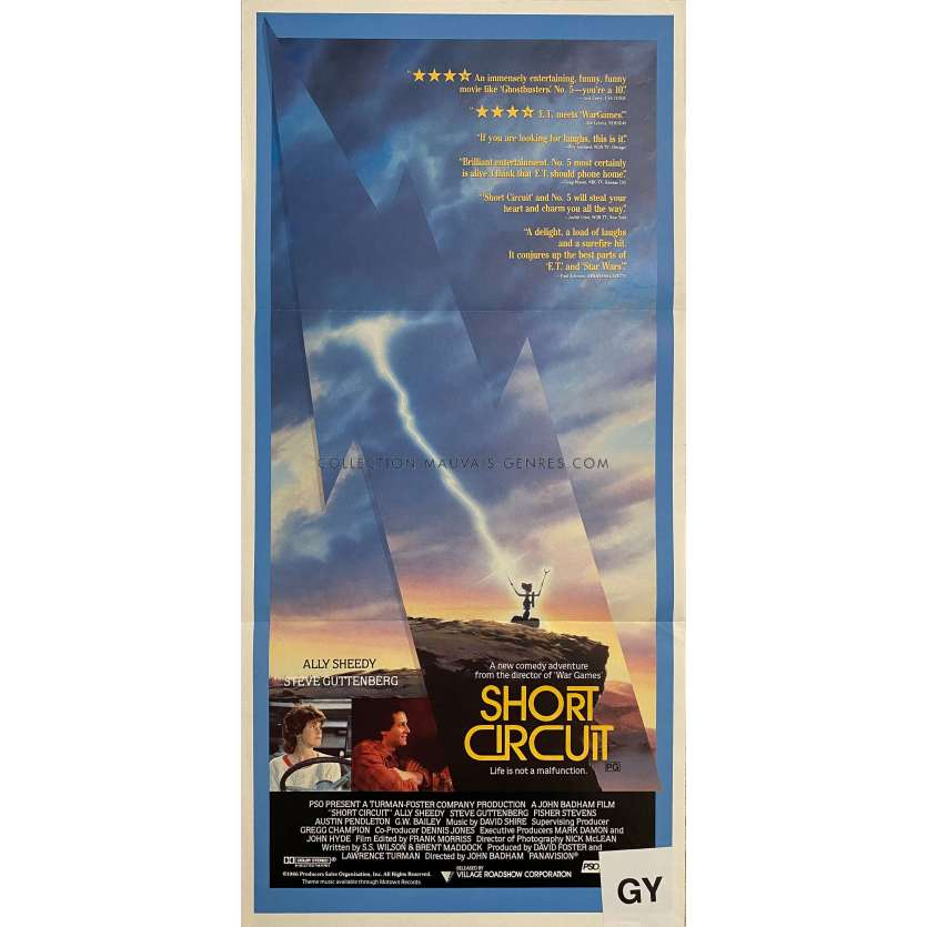 SHORT CIRCUIT Movie Poster- 13x30 in. - 1986 - John Badham, Steve Guttenberg