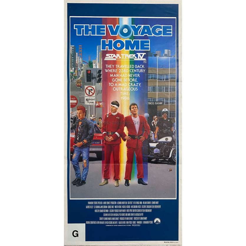 STAR TREK IV: THE VOYAGE HOME Movie Poster- 13x30 in. - 1986 - Leonard Nimoy, William Shatner