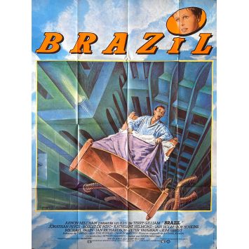 BRAZIL Affiche de film 1ère sortie- 120x160 cm. - 1985 - Jonathan Pryce, Terry Gilliam