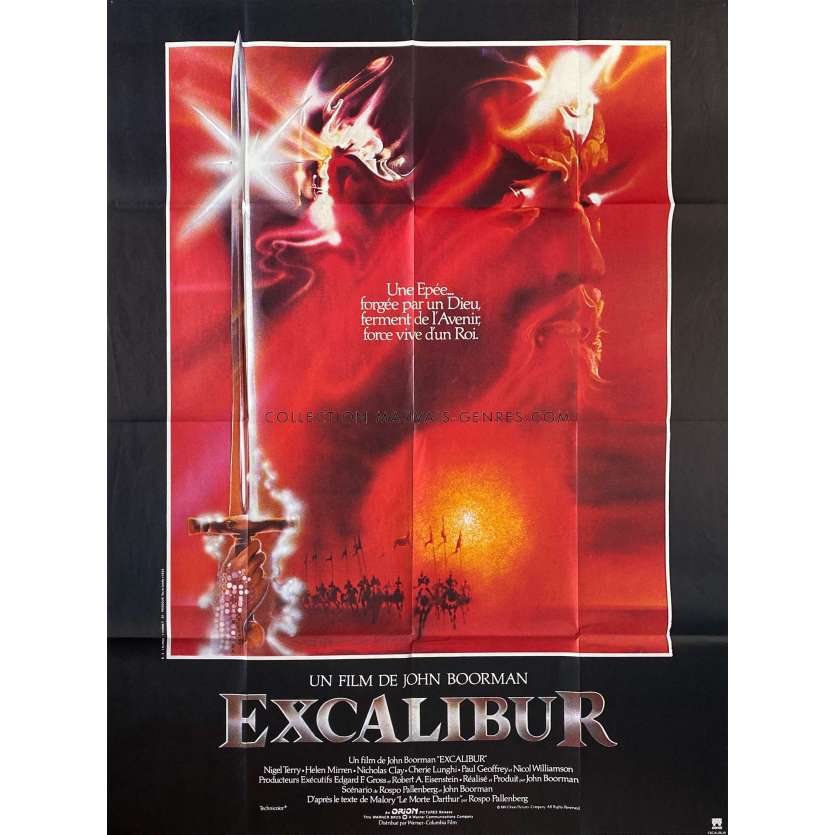 EXCALIBUR Movie Poster- 47x63 in. - 1981 - John Boorman, Nigel Terry, Helen Mirren