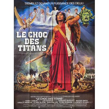 CLASH OF THE TITANS Movie Poster- 47x63 in. - 1981 - Desmond Davis, Lawrence Oliver