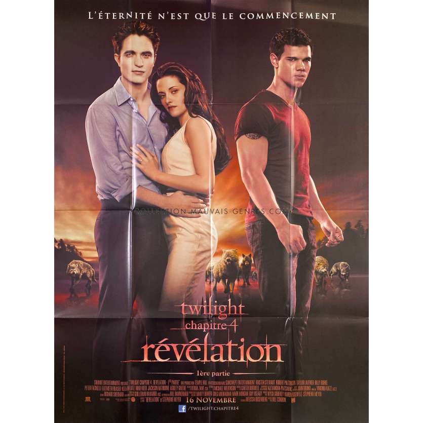 TWILIGHT CHAPITRE 4 - REVELATIONS Affiche de film- 120x160 cm. - 2011 - Kristen Stewart, Robert Pattinson, Bill Condon