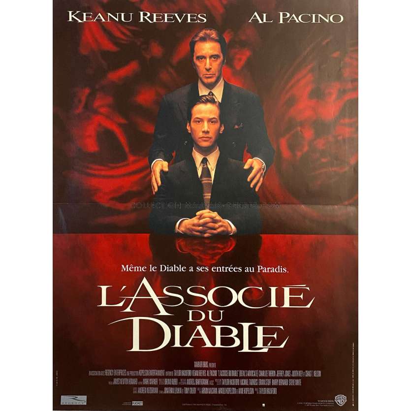 THE DEVIL'S ADVOCATE Movie Poster- 15x21 in. - 1997 - Taylor Hackford, Keanu Reeves, Al Pacino