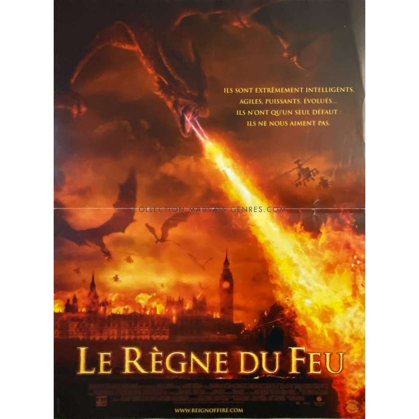 REIGN OF FIRE Movie Poster- 15x21 in. - 2002 - Rob Bowman, Matthew McConaughey