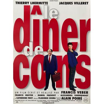 LE DINER DE CONS Affiche de film- 40x60 cm. - 1998 - Jacques Villeret, Francis Veber LE DINER DE CONS Affiche de film- 40x60 cm. - 1998 - Jacques Villeret, Francis Veber