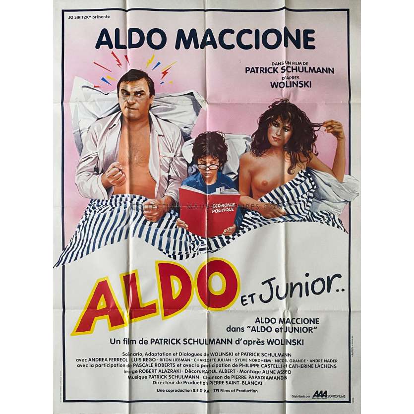 ALDO ET JUNIOR Movie Poster- 47x63 in. - 1984 - Patrick Schulmann, Aldo Maccione