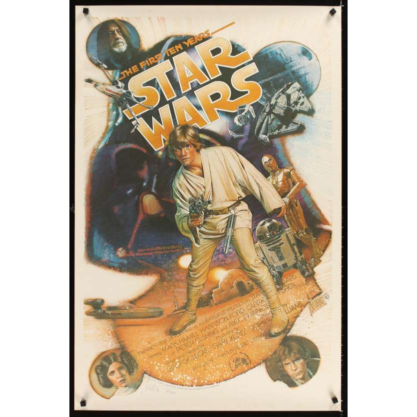 STAR WARS THE FIRST TEN YEARS Kilian signed & numbered 2456/3000 1sh '87 by Drew Struzan!